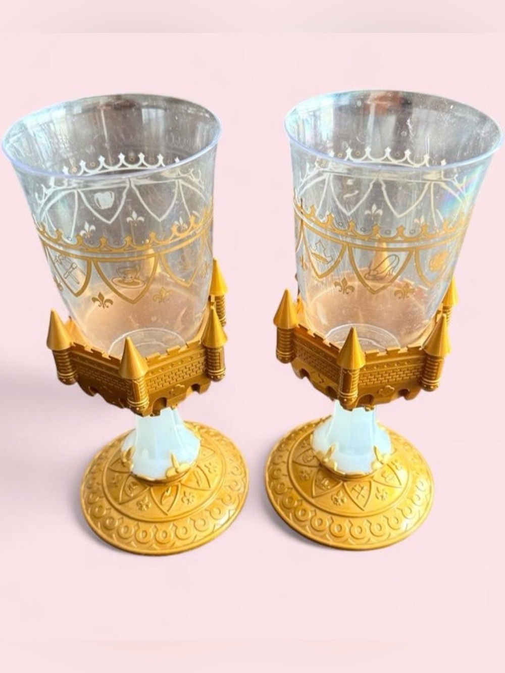 Disney “Be Our Guest” Beauty and the Beast Light up Goblets, Set of Two